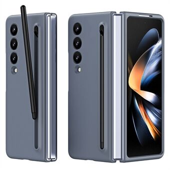 Voor Samsung Galaxy Z Fold4 5G hoesje met styluspen, rubberen PC opvouwbare telefoonhoes.