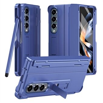 Voor Samsung Galaxy Z Fold4 5G Case Scharnierbescherming Telefoonhoesje met Schermbeschermer / Stylus Pen.