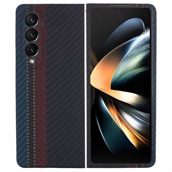 Voor de Samsung Galaxy Z Fold4 5G mobiele telefoonhoes Kleur Stripe Aramid Fiber Beschermhoes (Precieze lensuitsparing)