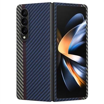 Voor de Samsung Galaxy Z Fold4 5G Case met 3-kleurig ontwerp en een hoesje van aramidevezel met uitsparingen voor grote lenzen.