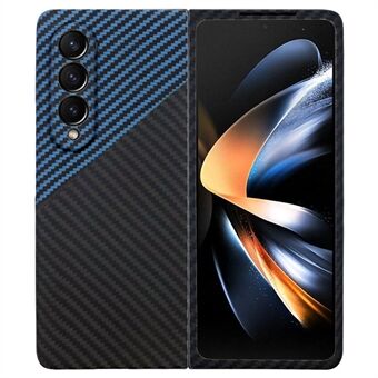 Voor Samsung Galaxy Z Fold4 5G hoesje met dubbele kleur, precieze uitsparingen, 1500D grove textuur, aramidevezel telefoonhoes.