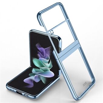 Voor Samsung Galaxy Z Flip4 5G Electroplating Hard PC Back Cover Transparante opvouwbare telefoonhoes