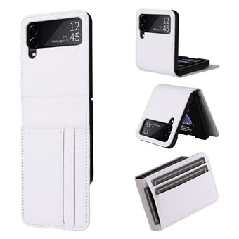 Voor Samsung Galaxy Z Flip4 5G Koolstofvezel Textuur Kaarthouder Volledige Bescherming Cover Opvouwbare Telefoon Case