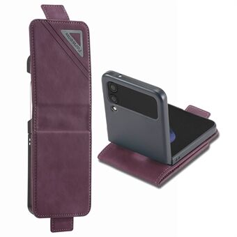 FORWENW F3-Series Voor Samsung Galaxy Z Flip4 5G Kaartsleuf Ontwerp Flipping Case PU Leer Goed beschermde Shell met Stand