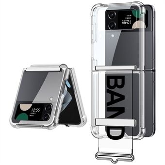 GKK voor Samsung Galaxy Z Flip4 5G hoesje met band en kickstand, zachte TPU telefoonhoes.