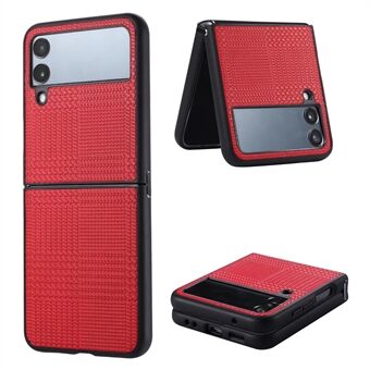 VILI TH-serie telefoonhoes voor Samsung Galaxy Z Flip4 5G, Kevlar-vezel PU-leer gecoate pc + TPU-telefoonhoes