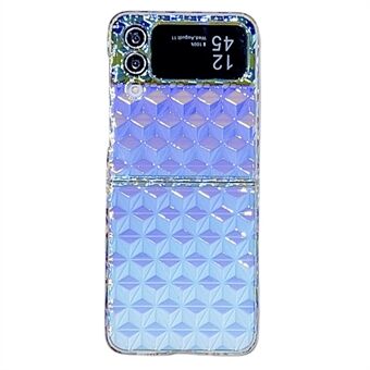 Voor Samsung Galaxy Z Flip4 5G Gradient Phone Cover Hard PC Kleurrijke Diamond Texture Anti- Scratch Cover