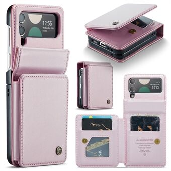 CASEME C22 Series voor Samsung Galaxy Z Flip4 5G Hoes Litchi Textuur Glanzend Kaartsleuf Telefoonbeschermhoes