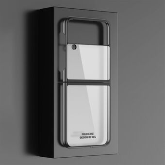 Voor Samsung Galaxy Z Flip4 5G Hoesje met Doorzichtige Cover en Elektroplated Frame