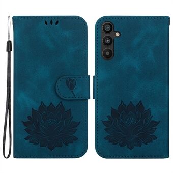 Voor Samsung Galaxy A14 4G / 5G Case Lotus Patroon Portemonnee Stijl Leren Telefoonhoes