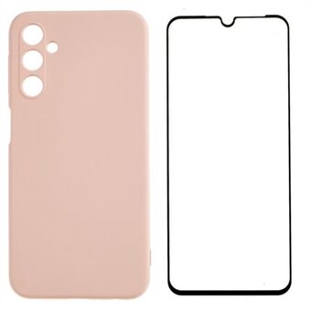 WANLONFENG RB2-serie voor Samsung Galaxy A14 5G / 4G hoes, krasbestendige TPU-telefoonhoes met schermbeschermer