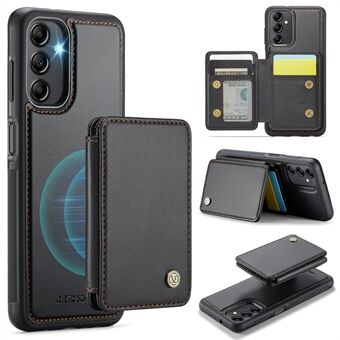 JEEHOOD J05 Voor Samsung Galaxy A14 4G / 5G Hoesje Kaarthouder Kickstand Leren+TPU Telefoonhoesje