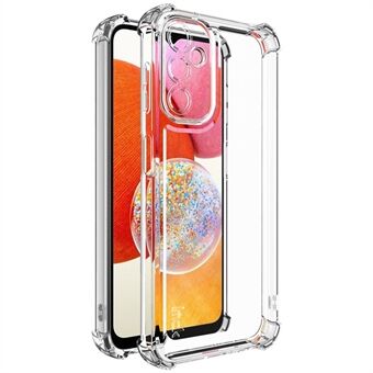 IMAK UX-4-serie voor Samsung Galaxy A14 5G / 4G Hoes Rechte Frame Vier Hoek Schokbestendige Transparante TPU Hoes