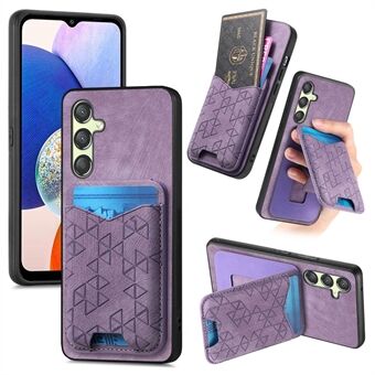 Voor Samsung Galaxy A14 4G / 5G Hoesje Bedrukt Patroon Kaart Houder Kickstand Leren Achterkant Cover