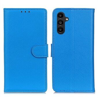 Valbestendig mobiele telefoonhoesje voor Samsung Galaxy A14 5G / A14 4G, Litchi textuur portemonnee telefoonhoes PU lederen Stand beschermende schaal