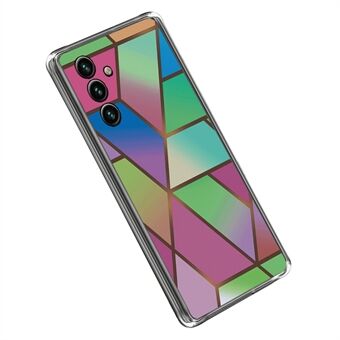 Voor Samsung Galaxy A14 5G Abstract Marmeren Telefoonhoesje Patroon Afdrukken IMD TPU Anti- Scratch beschermhoes