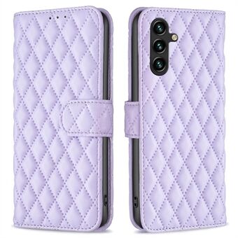 BINFEN COLOR BF Style-14 voor Samsung Galaxy A14 5G Bedrukt Rhombus Stijlvolle telefoon portemonnee hoesje PU lederen flip Stand schokbestendige hoes