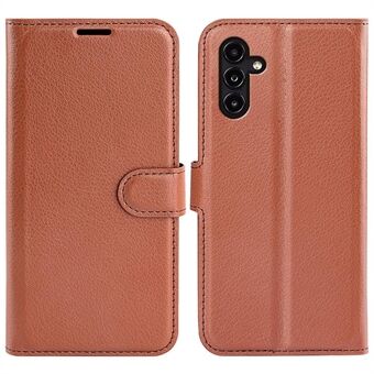 Telefoonhoesje voor Samsung Galaxy A14 5G, portemonnee Stand Scratch Litchi-textuur PU lederen folio flip-telefoonhoesje