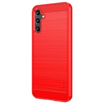 MOFI JK TPU Series-1 voor Samsung Galaxy A14 5G Zachte TPU Geborstelde beschermhoes Koolstofvezeltextuur Anti- Scratch Telefoonhoesje