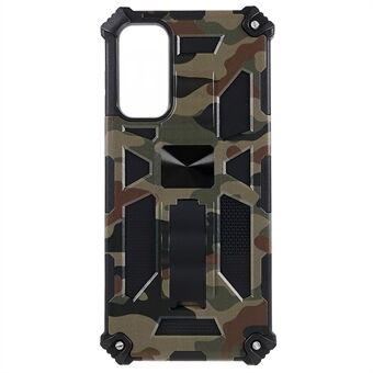 Voor Samsung Galaxy A14 5G telefoonhoes met standaard, slagvast camouflageontwerp PC + TPU telefoonbeschermhoes