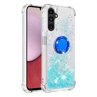 YB Quicksand Series-7 voor Samsung Galaxy A14 5G Shiny Glitter Sparkle Quicksand Case Zachte TPU Ring Kickstand Schokbestendige Telefoon Cover