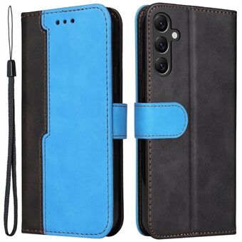 Voor Samsung Galaxy A14 5G beschermhoes, zakelijke stijl verstelbare Stand portemonnee tweekleurige gesplitste PU lederen telefoonhoes