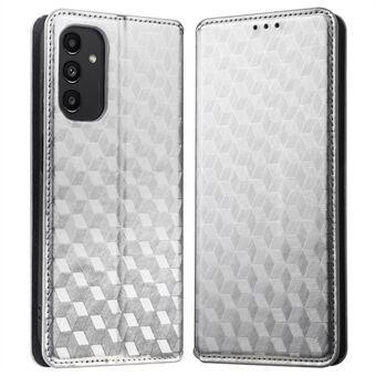 Voor Samsung Galaxy A14 5G / 4G Bedrukt Rhombus Stand Portemonnee Telefoonhoesje PU-leer Magnetisch Auto-geabsorbeerd Folio Flip Cover