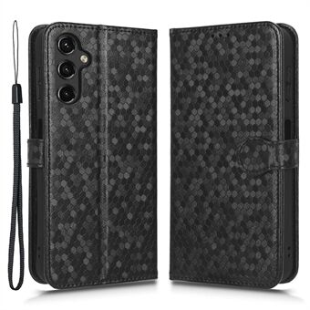 Voor Samsung Galaxy A14 5G Volledige bescherming Dot-patroon Bedrukte telefoonhoes PU lederen telefoon portemonnee Stand met riem