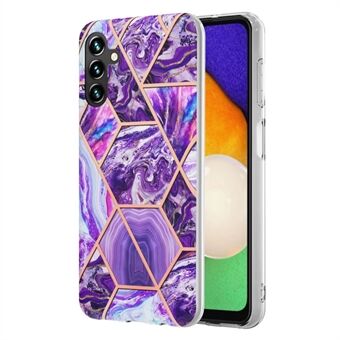 YB IMD Series-3 voor Samsung Galaxy A14 5G Marmeren patroon IMD IML Zachte TPU Telefoonhoes Dubbelzijdig galvaniseren Anti- Scratch beschermhoes