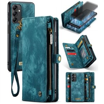 CASEME 008 Serie voor Samsung Galaxy A14 5G Ritsvak Ontwerp PU Lederen Case Afneembare Telefoon Stand Portemonnee Cover