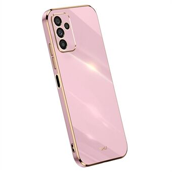 XINLI anti-drop telefoonhoesje voor Samsung Galaxy A14 5G, galvaniserende gouden Edge TPU mobiele telefoonhoes