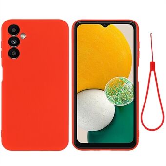 Telefoonhoesje voor Samsung Galaxy A14 5G / A14 4G zachte voering vloeibare siliconen beschermhoes met bandje