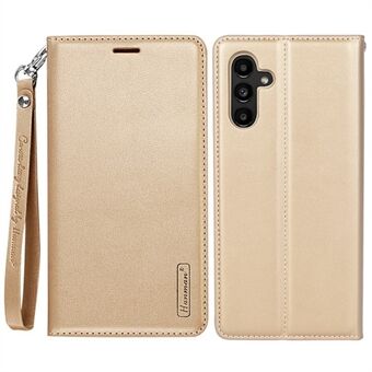 HANMAN Minor Series voor Samsung Galaxy A14 4G / 5G schokbestendig lederen Stand cover telefoon portemonnee hoesje