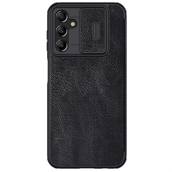 NILLKIN Qin Pro Series voor Samsung Galaxy AA14 5G / A14 4G PU Leren+PC+TPU Telefoonhoesje met Glijdende Lensbescherming en Kaartsleuf Cover