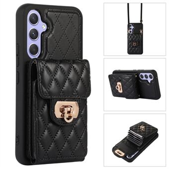 Voor Samsung Galaxy A14 4G / 5G Kaarthouder Crossbody Case PU-leer + TPU Kickstand Telefoonhoes