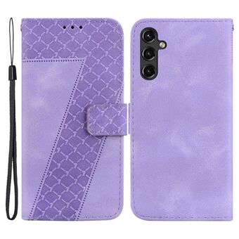 Voor Samsung Galaxy A14 5G 7-vorm bedrukt lederen portemonnee cover flip Stand anti- Scratch telefoonhoesje