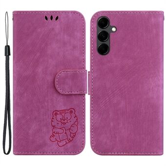 Voor Samsung Galaxy A14 5G / A14 4G PU Leren Hoesje met Tijgerpatroon Gedrukte Stand Wallet Beschermhoes voor Telefoon