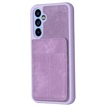 BF28 voor Samsung Galaxy A14 5G / A14 4G met kaartsleuven, mat PU-lederen gecoate TPU-telefoonhoes, schokbestendige standaardhoes.