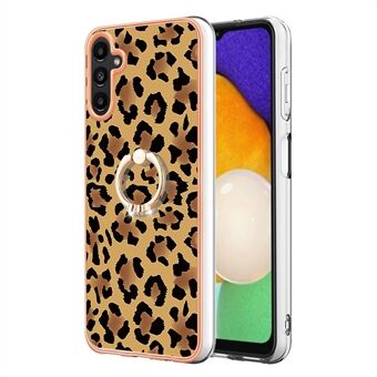 YB IMD-serie-20 Stijl D voor Samsung Galaxy A14 5G / A14 4G 2.0 mm Telefoonhoesje Elektroplating Kickstand IMD Patroon Cover