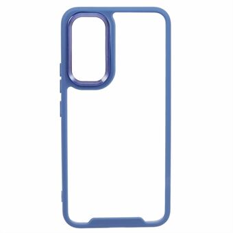 Voor Samsung Galaxy A14 5G Transparante Telefoonhoesje TPU + Acryl Cover met Elektroplating Lens Frame