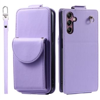 Voor Samsung Galaxy A14 4G / 5G hoesje Volledig omhuld met leder+TPU Verticale Flip Stand Cover