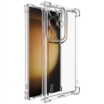 IMAK UX-4 Series voor Samsung Galaxy S23 Ultra Hoes Rechte Rand Vier Hoek Schokbestendige Transparante TPU Bescherming