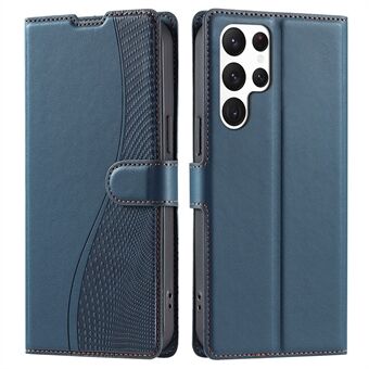 Voor Samsung Galaxy S23 Ultra Hoesje Dots Geprent PU Lederen Flip Telefoonhoes met Kaartsleuf, Bandje