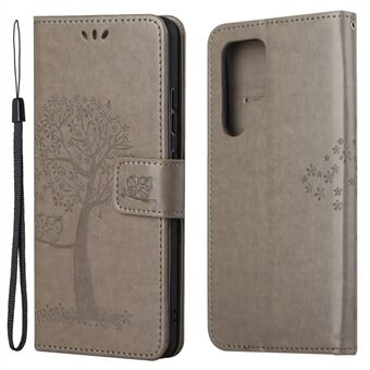 Voor Samsung Galaxy S23 Ultra vlinder bloem bedrukt PU lederen telefoonhoes portemonnee Stand voorzien van smartphonehoes