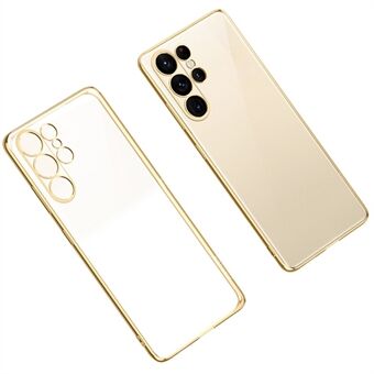 SULADA TPU-telefoonhoes voor Samsung Galaxy S23 Ultra, gegalvaniseerde rechte Edge doorzichtige telefoonhoes