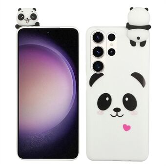 Voor Samsung Galaxy S23 Ultra TPU + siliconen telefoonhoes mobiele telefoonhoes met cartoon 3D dierenfiguur