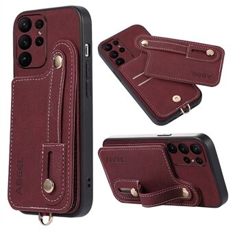 ABEEL Stijl 03 Litchi Textuur PU + TPU + PC Telefoon Cover voor Samsung Galaxy S23 Ultra Roterende Kaarthouder anti-Drop Kickstand Case