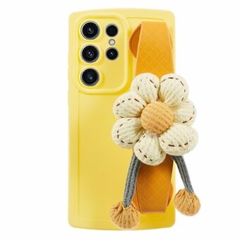 JTW-serie voor Samsung Galaxy S23 Ultra Zachte TPU-hoes Bloemen Polsband Telefoonhoesje