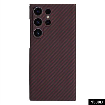 Voor Samsung Galaxy S23 Ultra hoesje 1500D grove textuur anti-val mobiele telefoonhoesje met nauwkeurige uitsparingen - Mat Rood