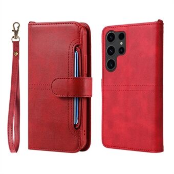 KT Leather Series-4 voor Samsung Galaxy S23 Ultra Hoesje Lederen Afneembare Telefoonportemonnee